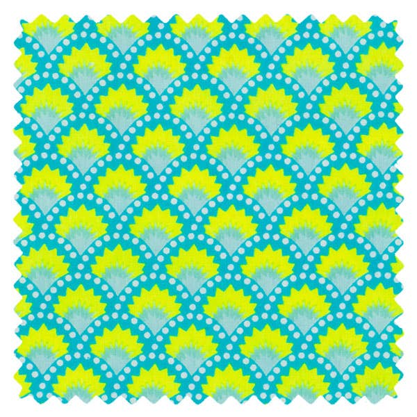 Cotton fabric coupon - Wasabi Aruba blue