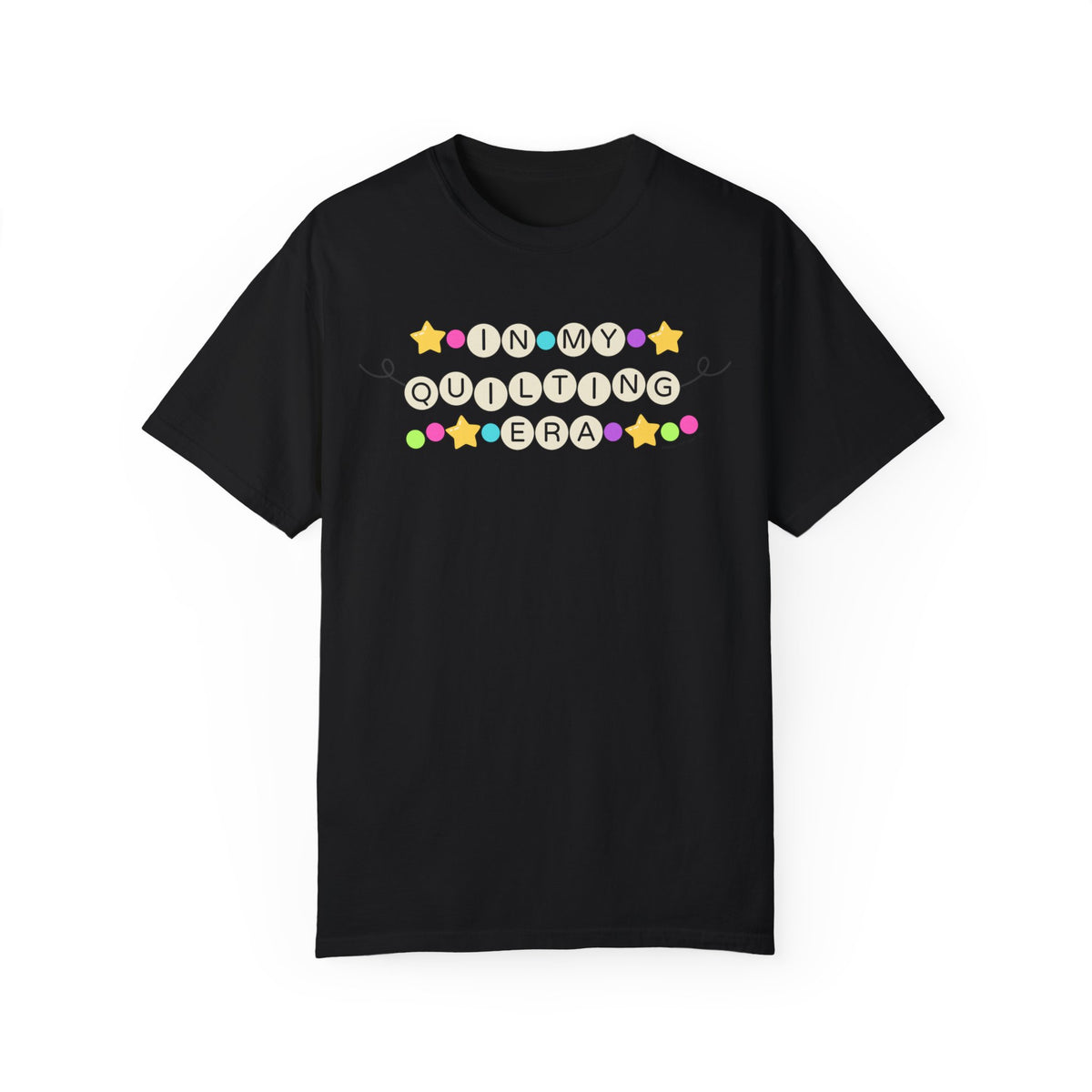 "In My Quilting Era" Unisex Garment-Dyed T-shirt Black
