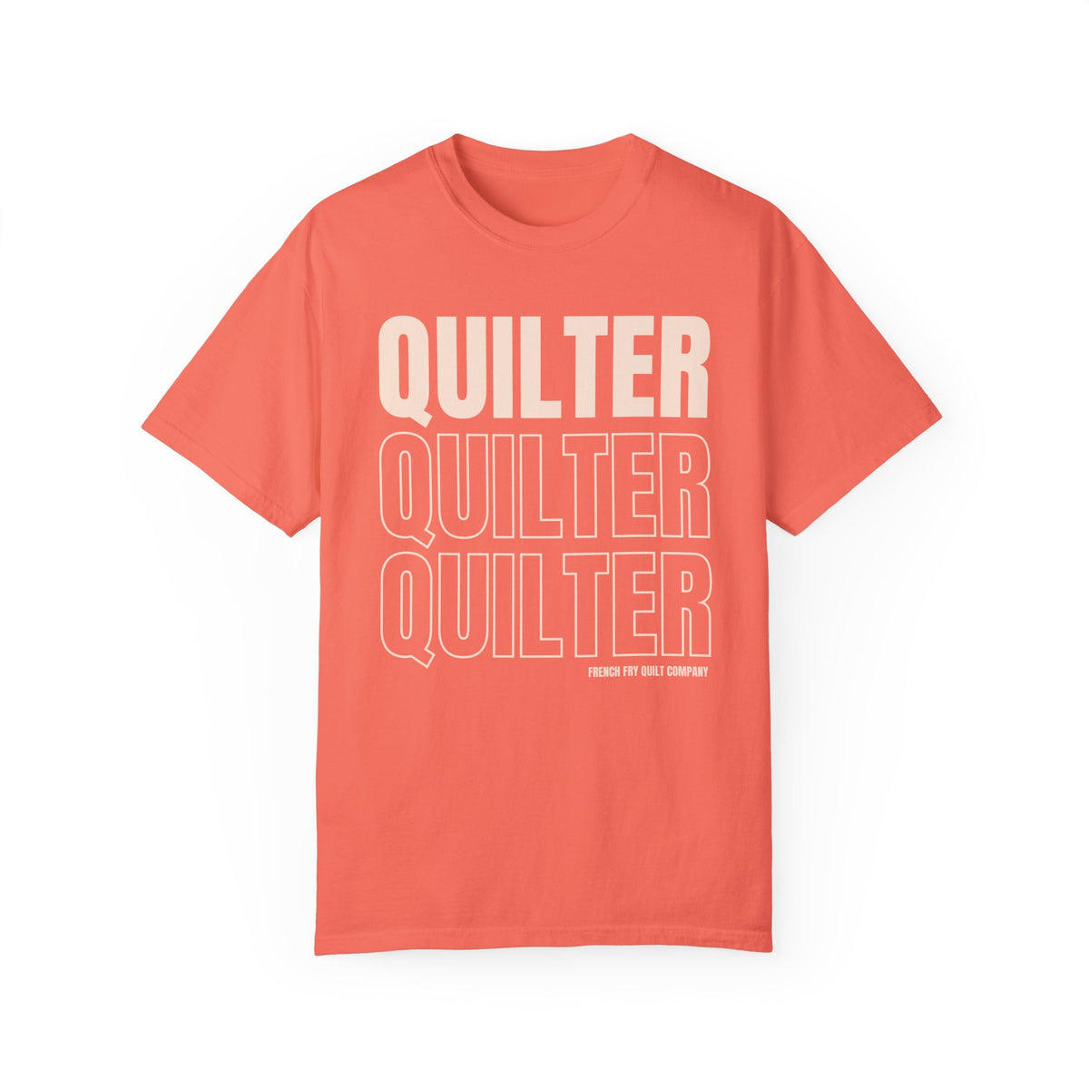 Quilter Light Soft-Washed T-shirt Bright Salmon