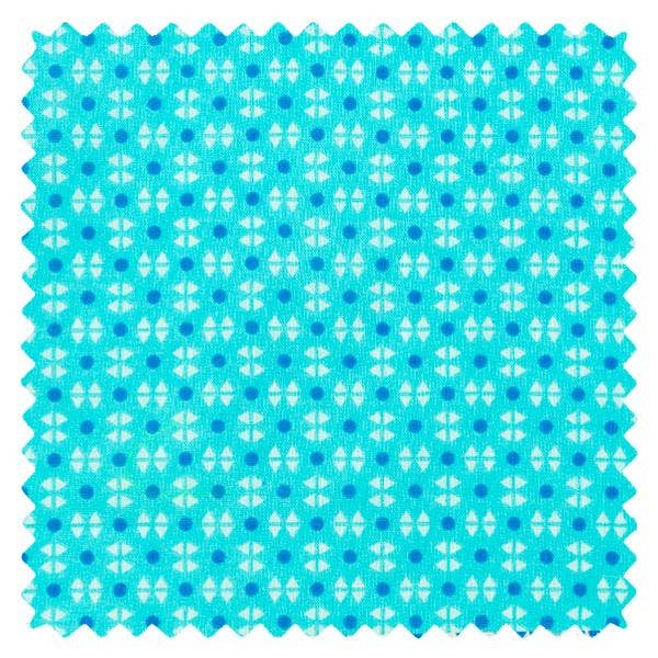 Cyan Mikado cotton coupon: Light blue / Mikado Cyan
