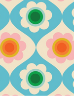 PREORDER TRINKETRY || Trinketry Floral Turquoise || Cotton Quilting Fabric