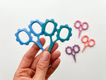 Small Flower scissors, tiny embroidery scissors: Ocean