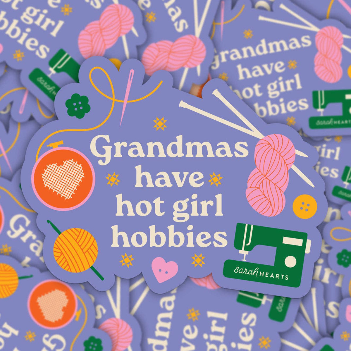 Grandmas Have Hot Girl Hobbies Vinyl Waterproof Sticker