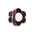 Daisy Button Tortoise Shell Mini Hair Claw Clip