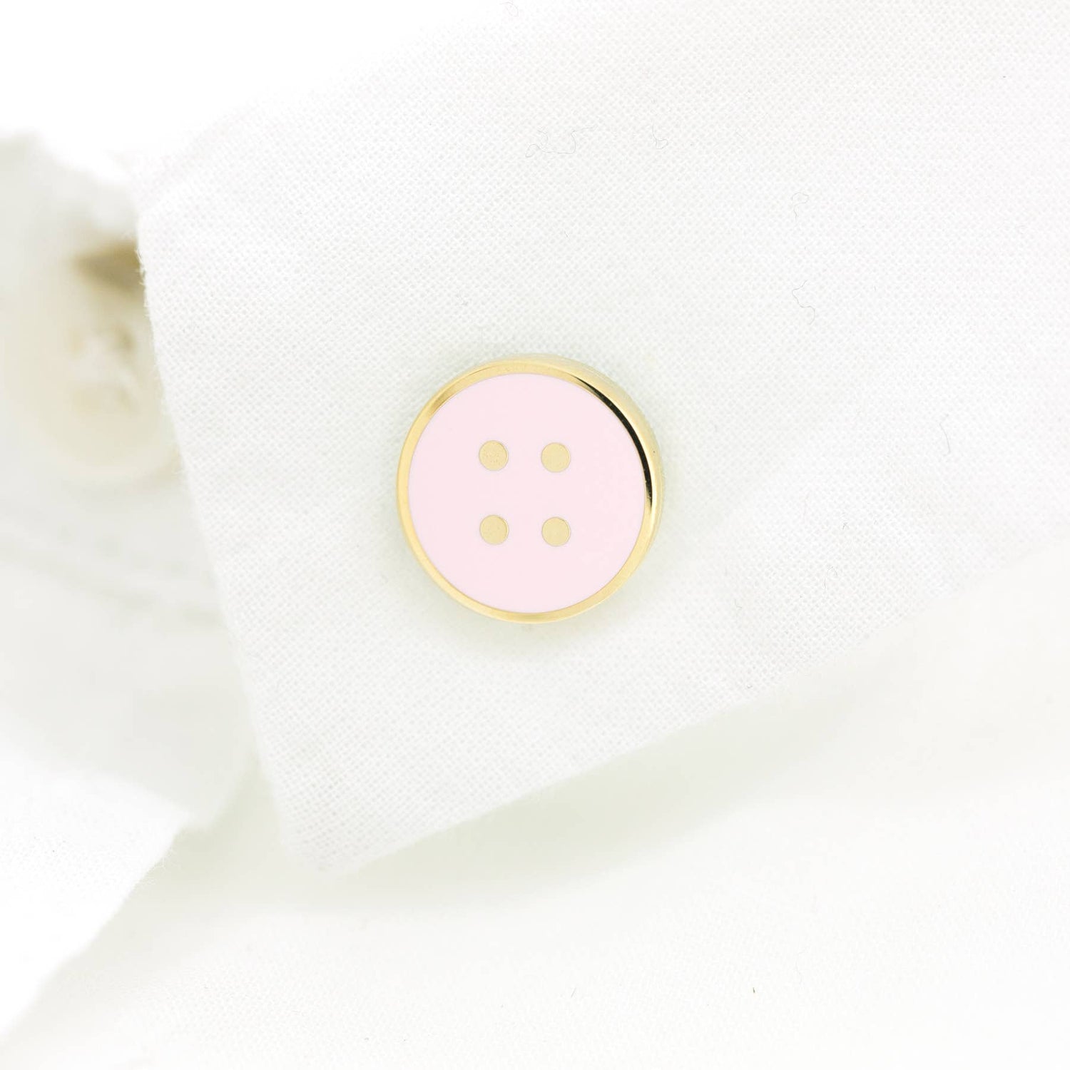 Button Enamel Pin: Pink