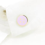 Button Enamel Pin: Pink