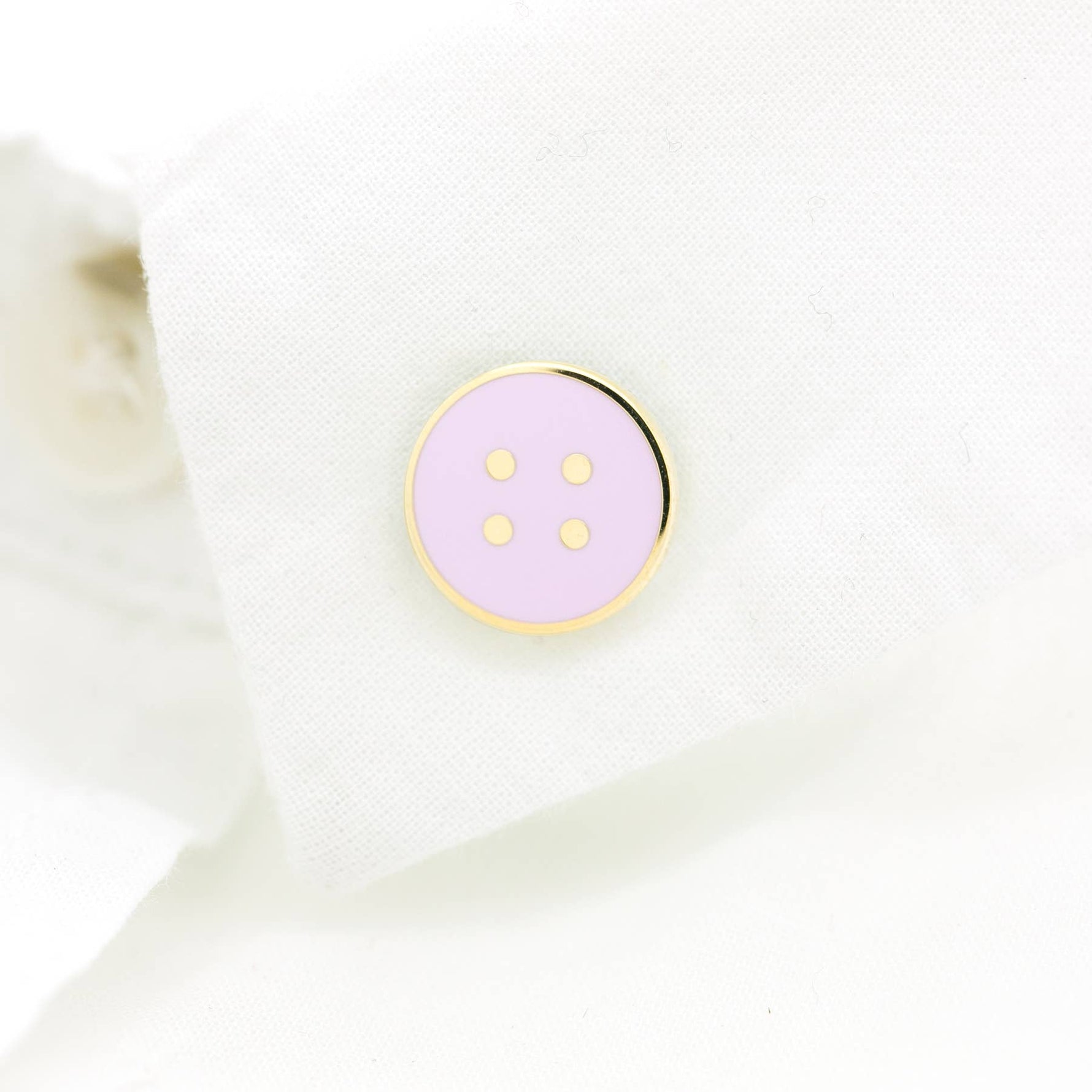 Button Enamel Pin: Pink