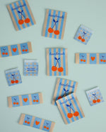 Cherries Square and Rectangle Garment Labels: Set of 8