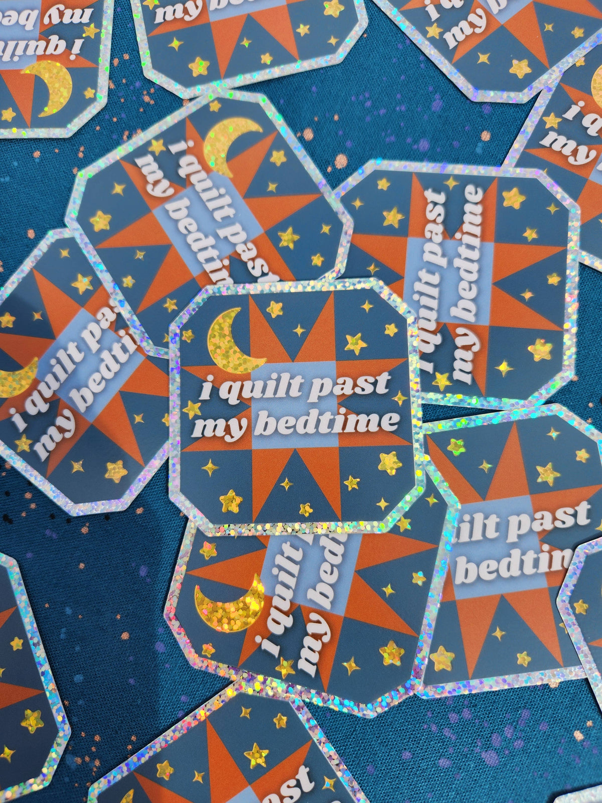Past Bedtime | 2.5" Glitter Quilt Sticker