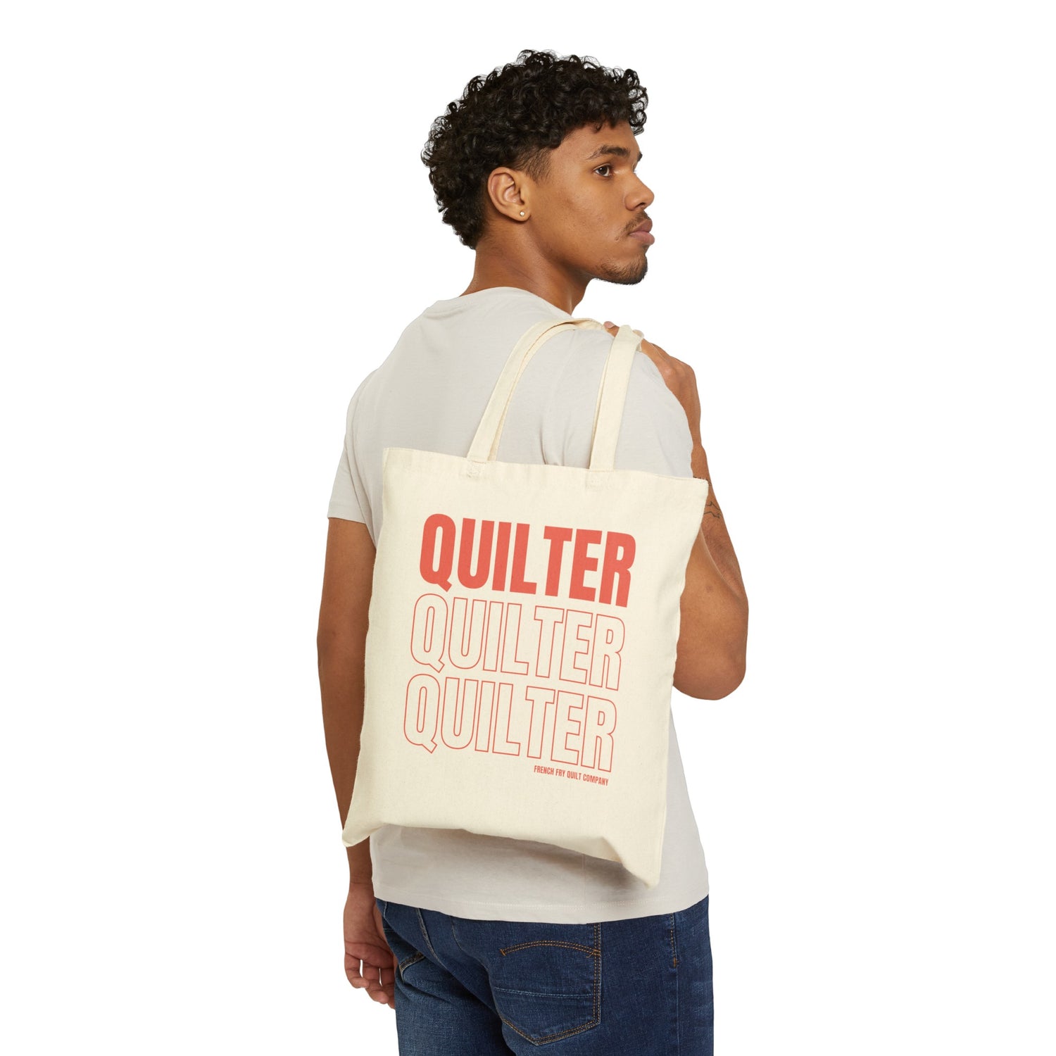 "Quilter" Cotton Canvas Tote Bag