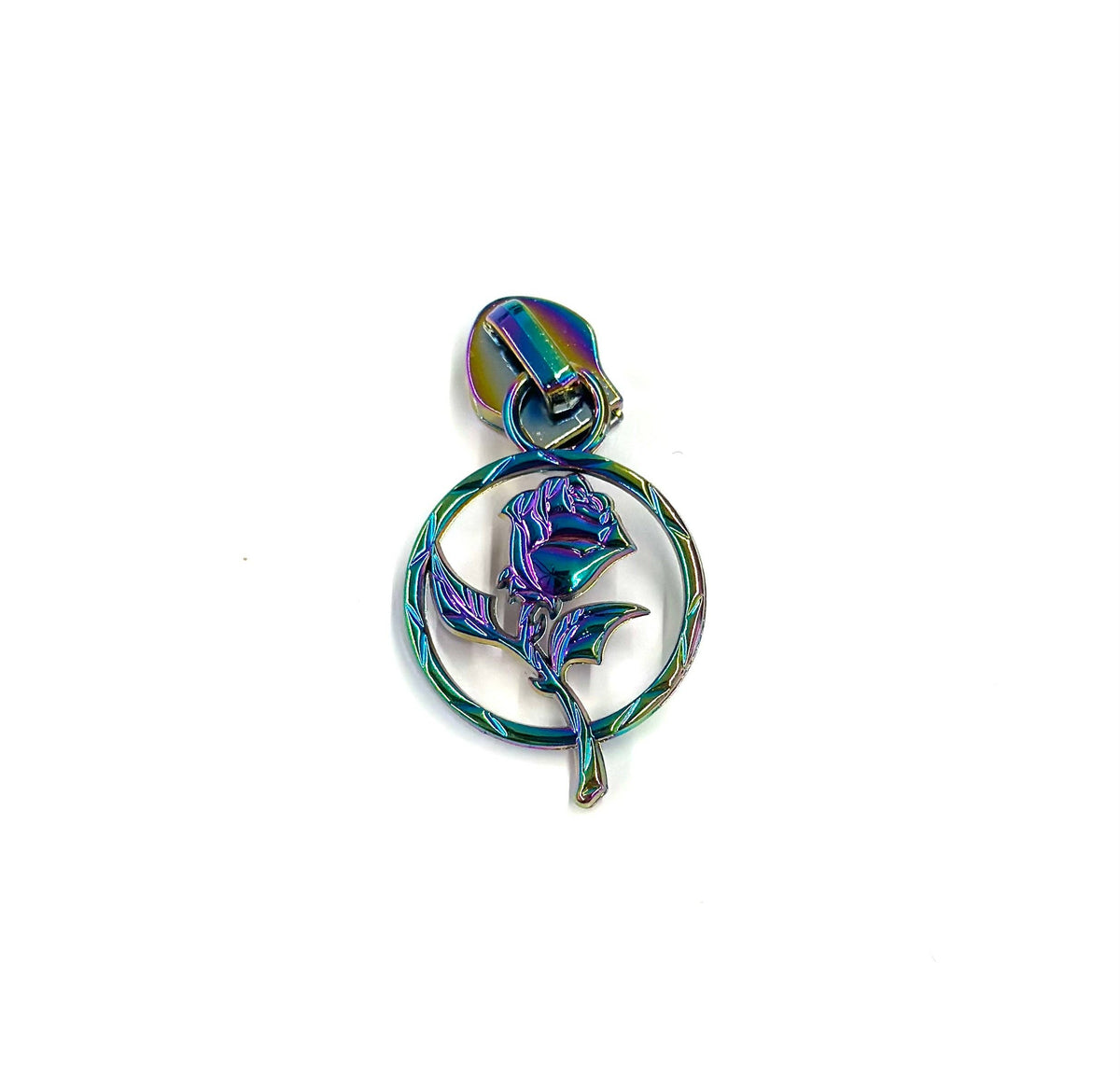 Enchanted Rose Zipper Pulls: Matte Black / 5 pk