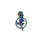 Enchanted Rose Zipper Pulls: Matte Black / 5 pk