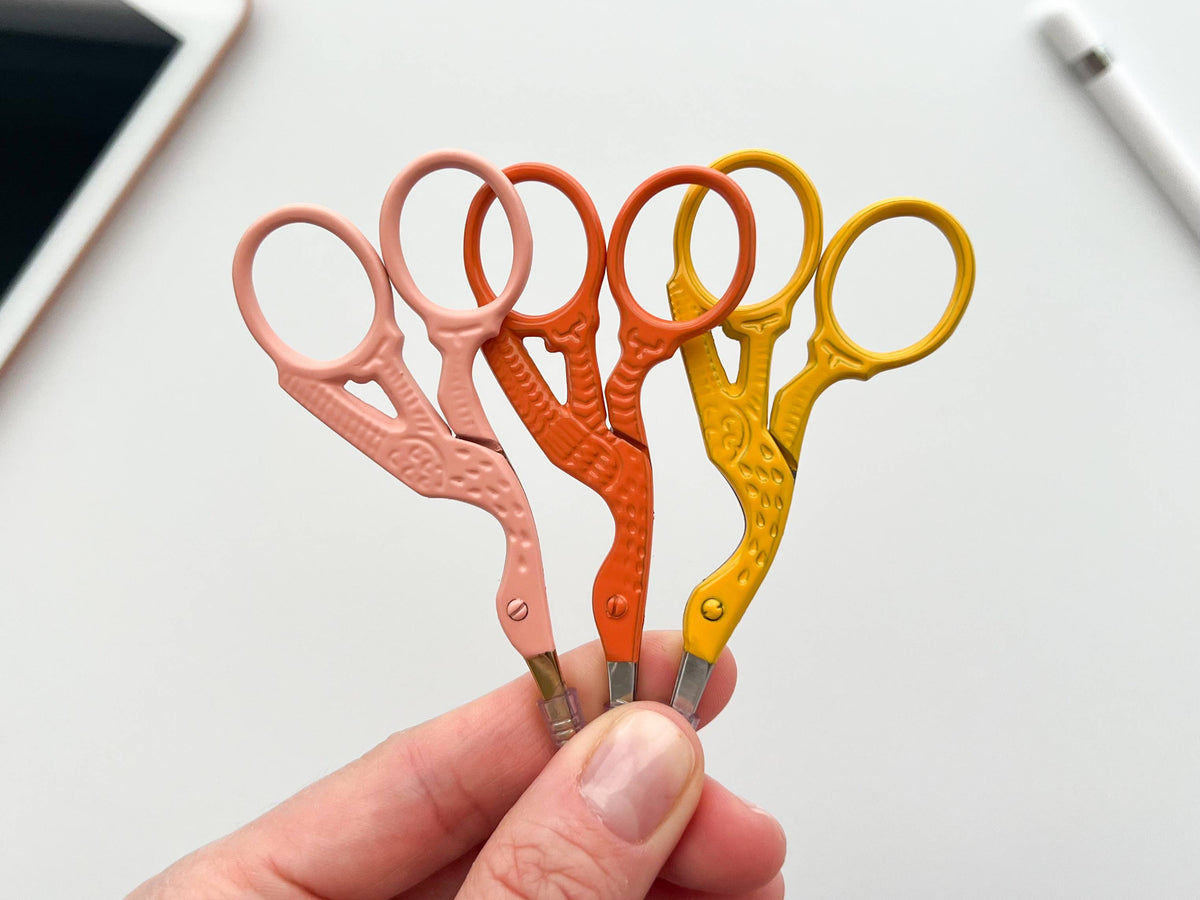 Bird scissors, small sewing scissors, stork scissors: Lavender