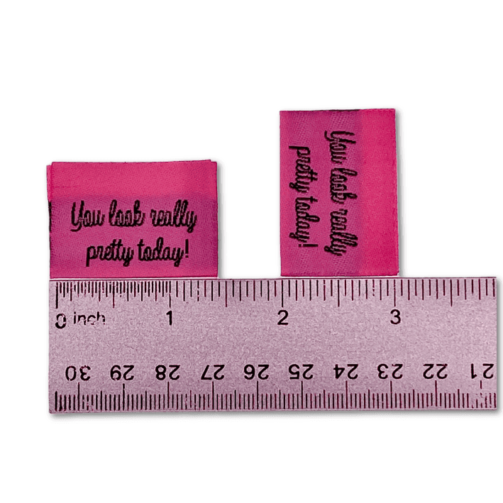 Pink - You Look Really Pretty Today! | Woven Sew-in Labels - Pack of 5