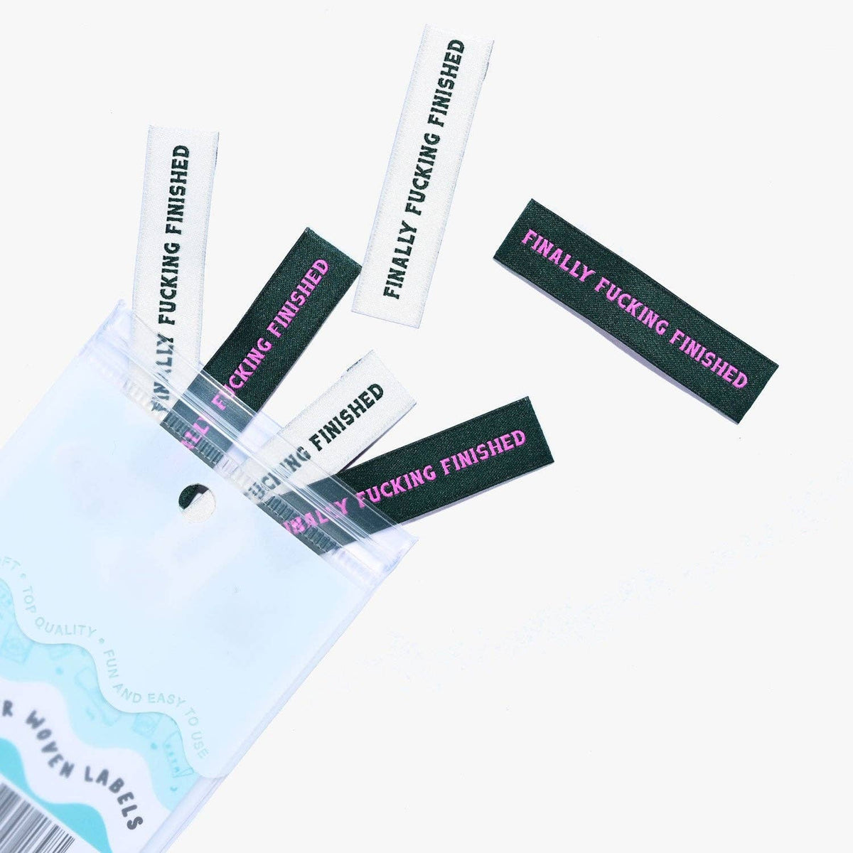 Finally Fucking Finished Woven Labels | 6 labels