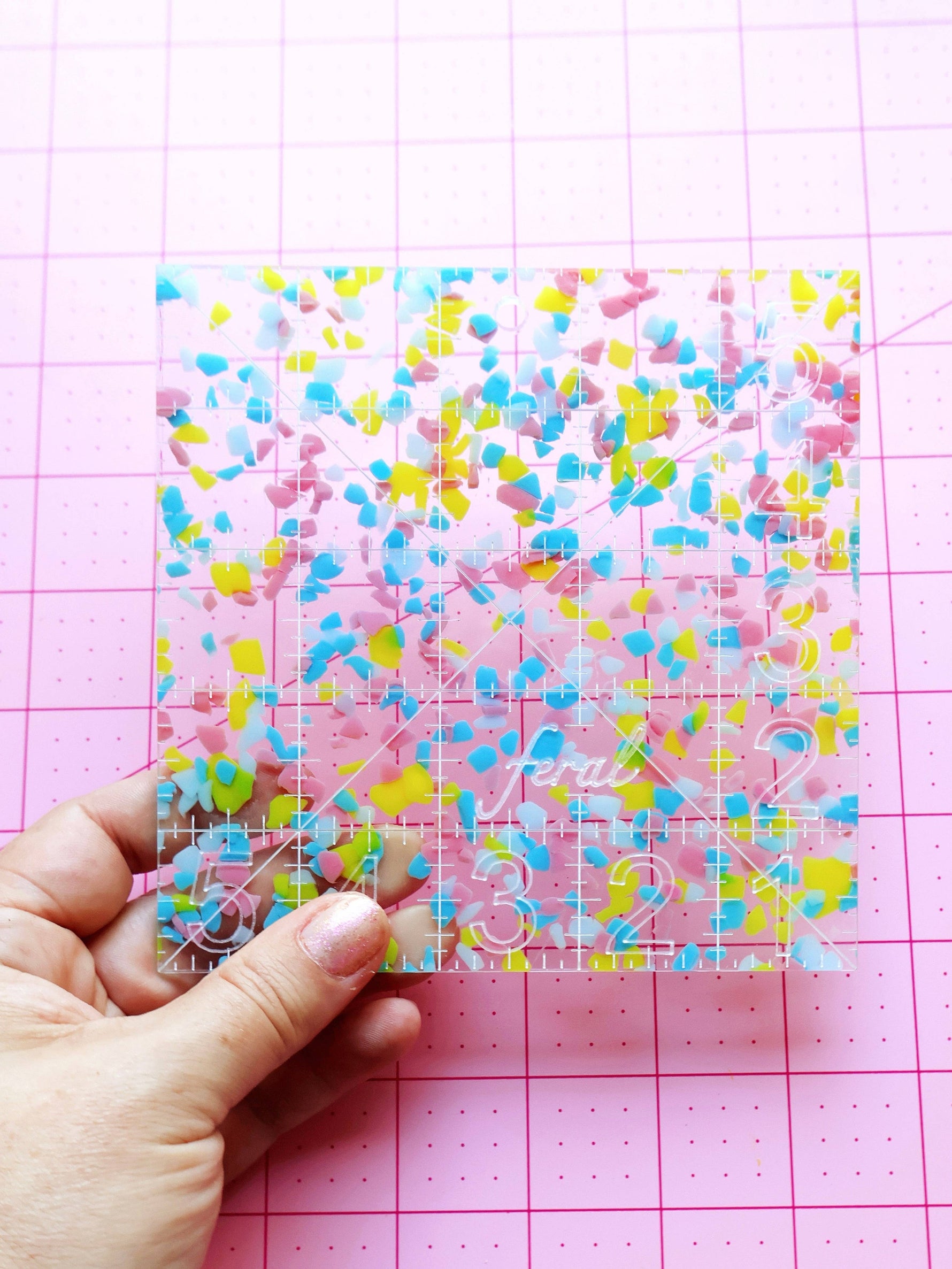 Charm square ruler: Iridescent