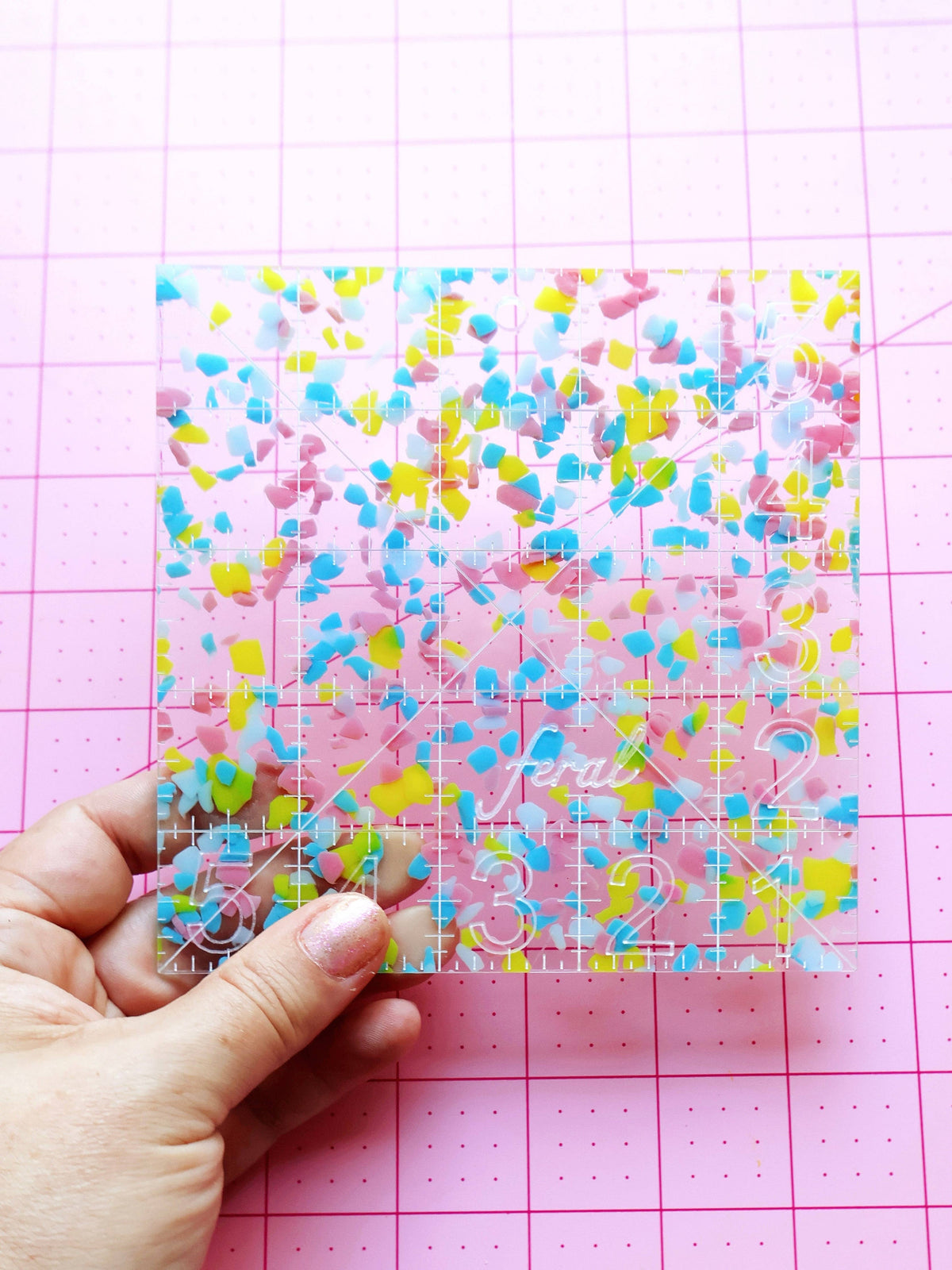 Charm square ruler: Confetti