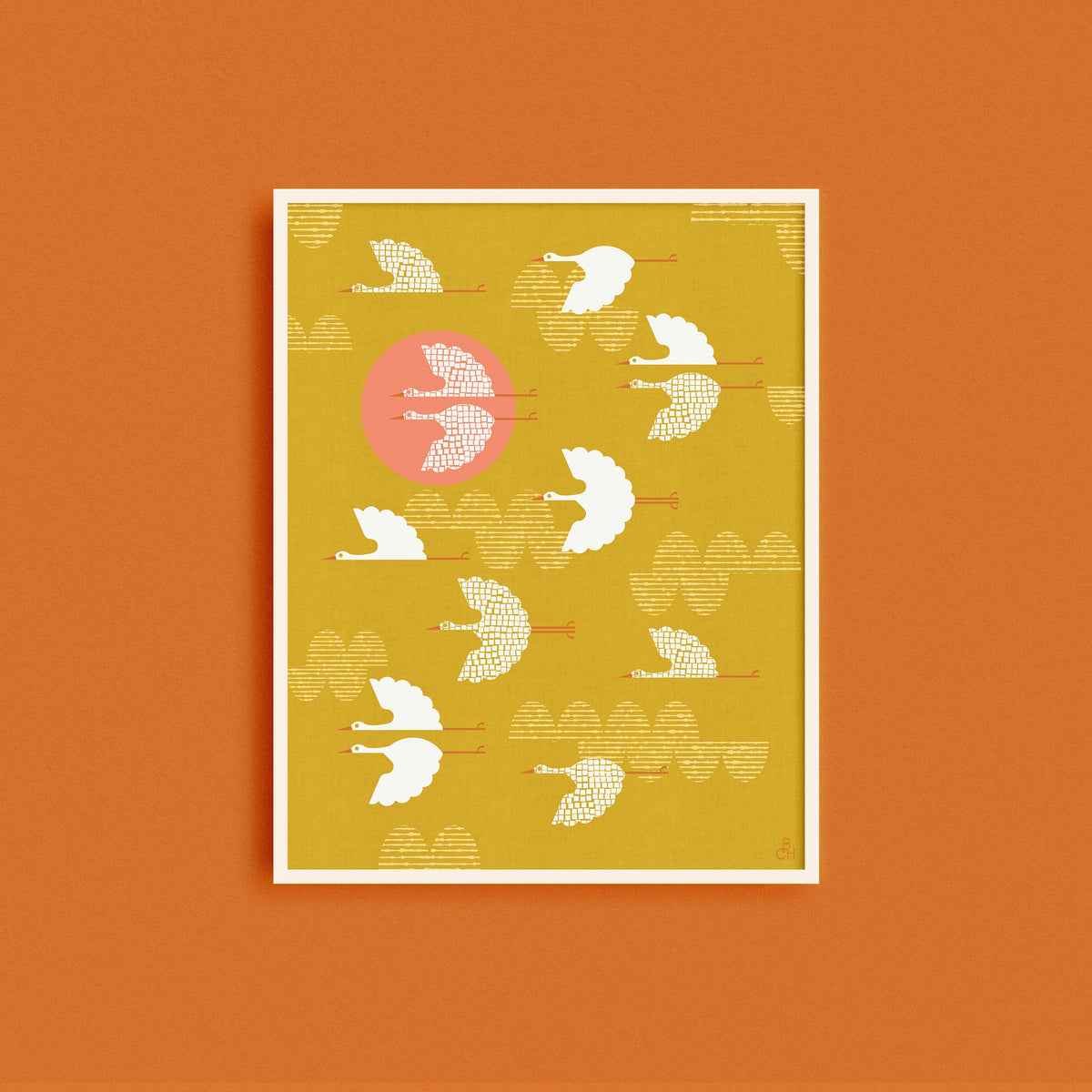 1,000 Cranes 8x10 Art Print - Yellow: 8" x 10"