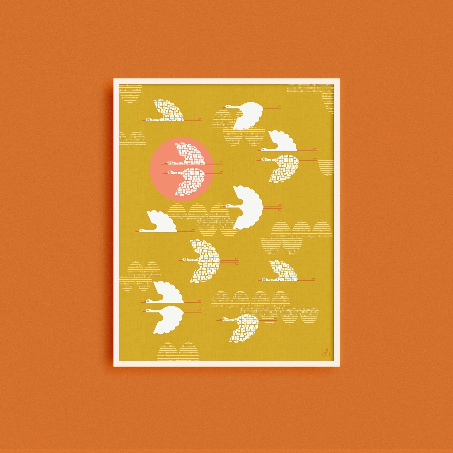 1,000 Cranes 8x10 Art Print - Yellow: 8" x 10"