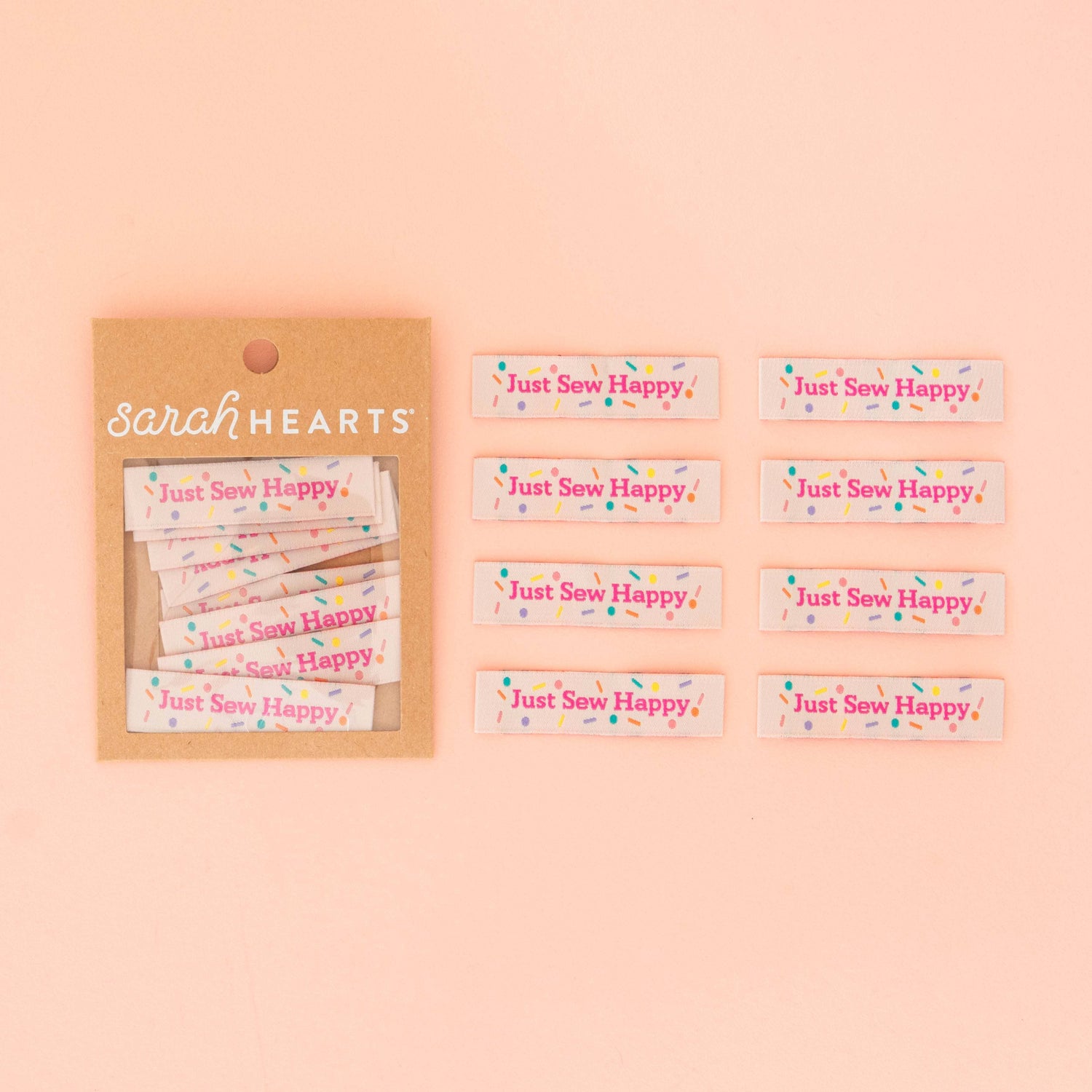 Just Sew Happy - Sewing Woven Clothing Label Tags