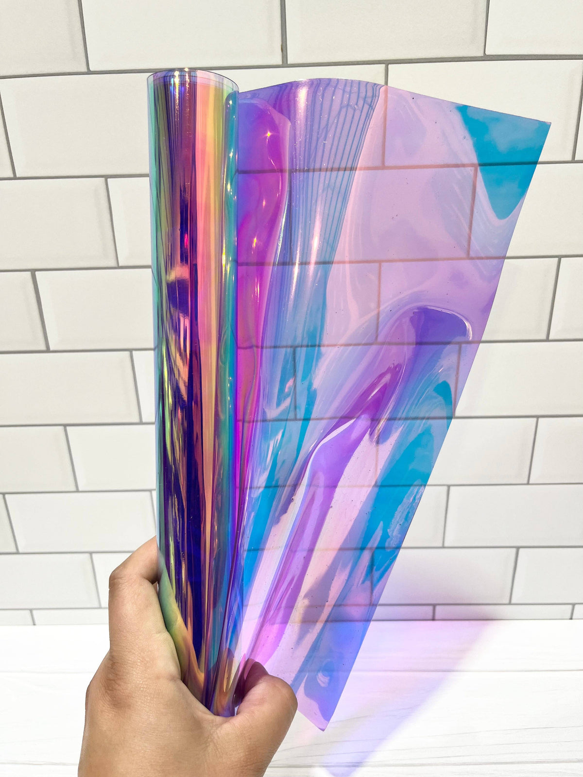 Clear reflective Colorshift TPU Vinyl: Dark purple