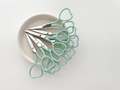 Heart Embroidery Scissors // Mint