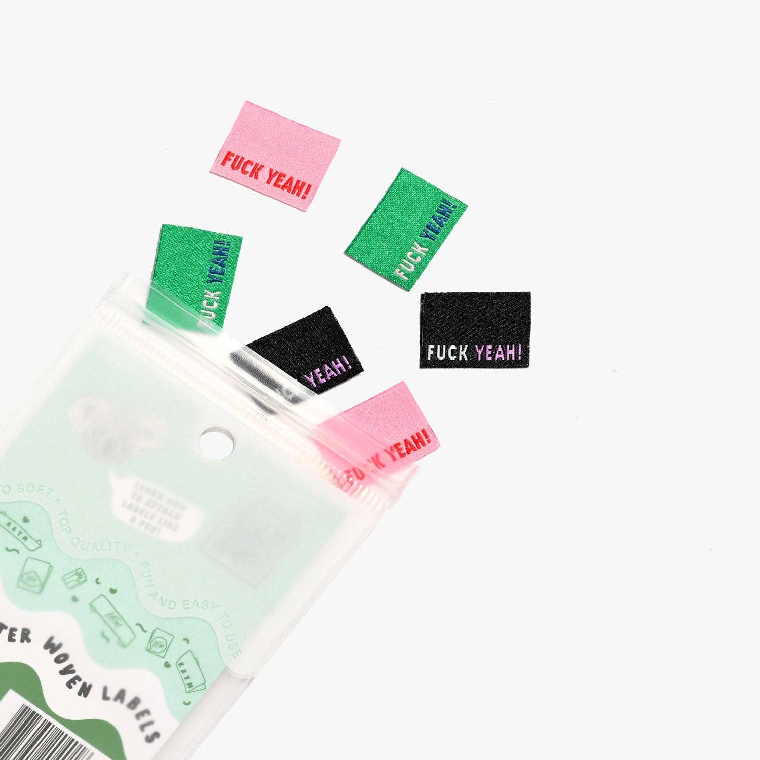 Fuck Yeah! Woven Labels | Pack of 6 labels