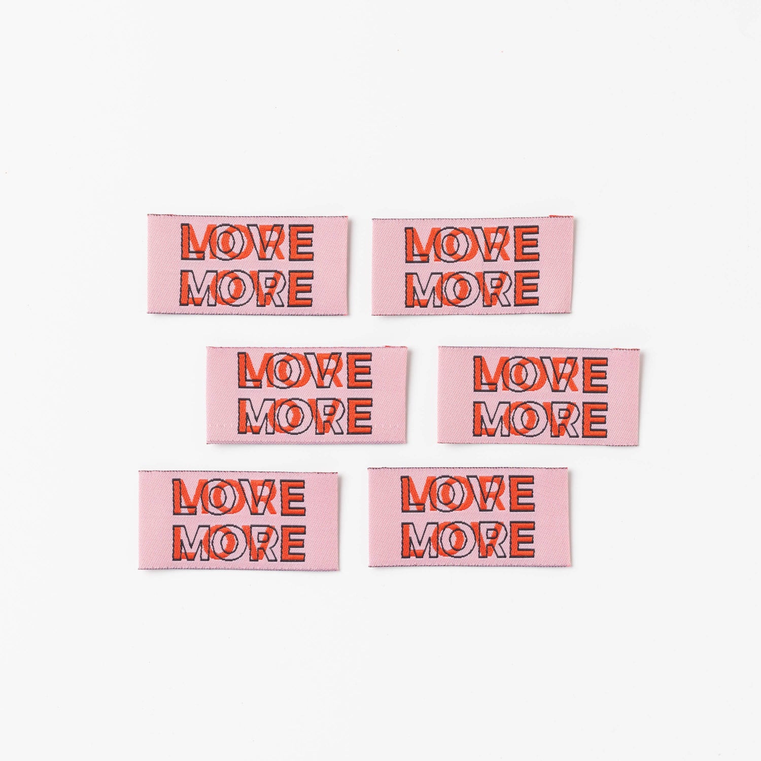 MORE LOVE || Pack of 6 sewing labels