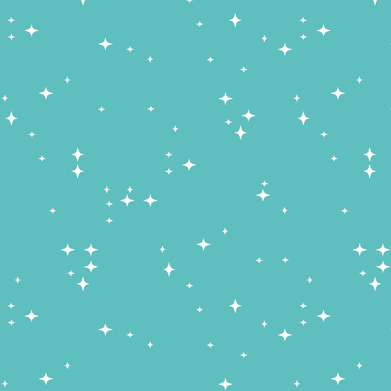JOLLY TIDINGS || Sparkle Bright | Turquoise || Organic Cotton Quilting Fabric