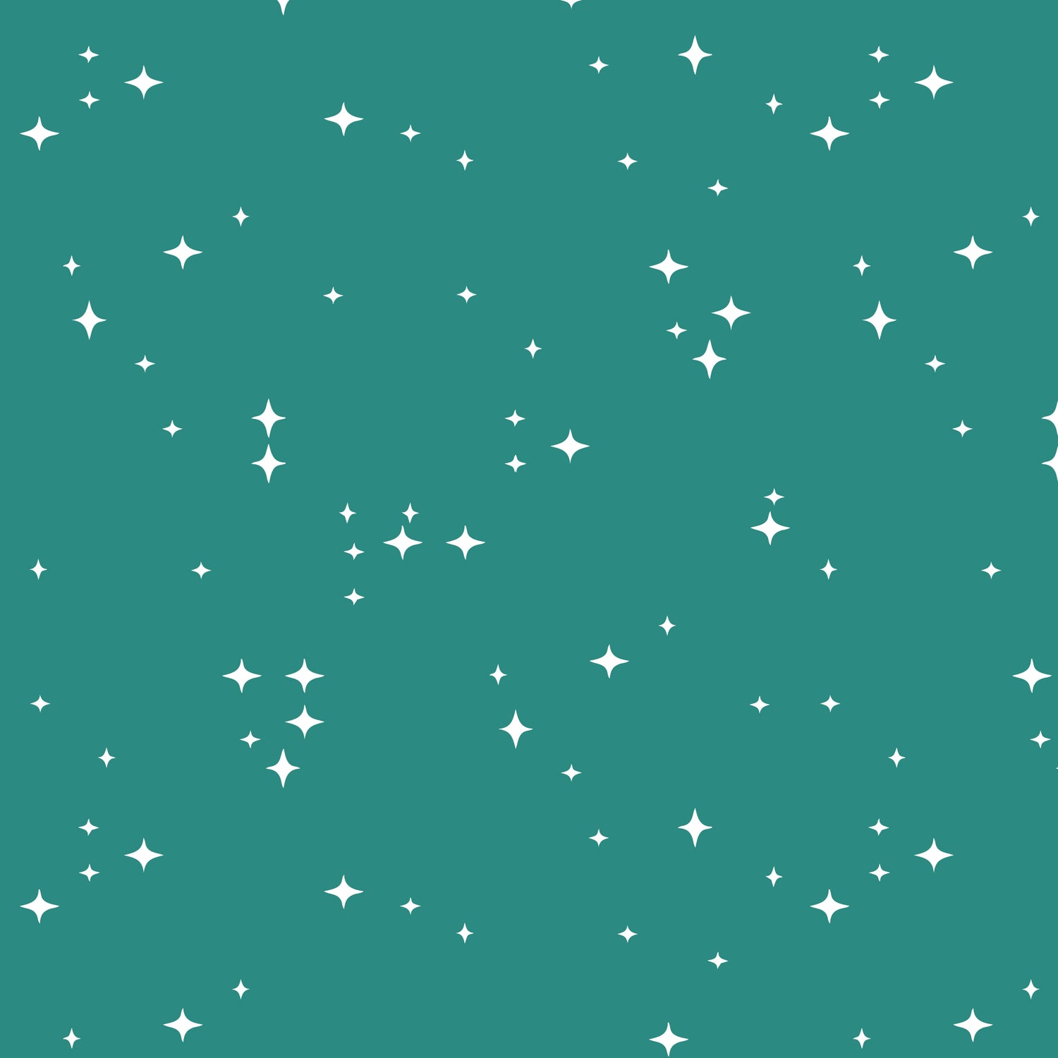 JOLLY TIDINGS || Sparkle Bright | Dark Turquoise || Organic Cotton Quilting Fabric