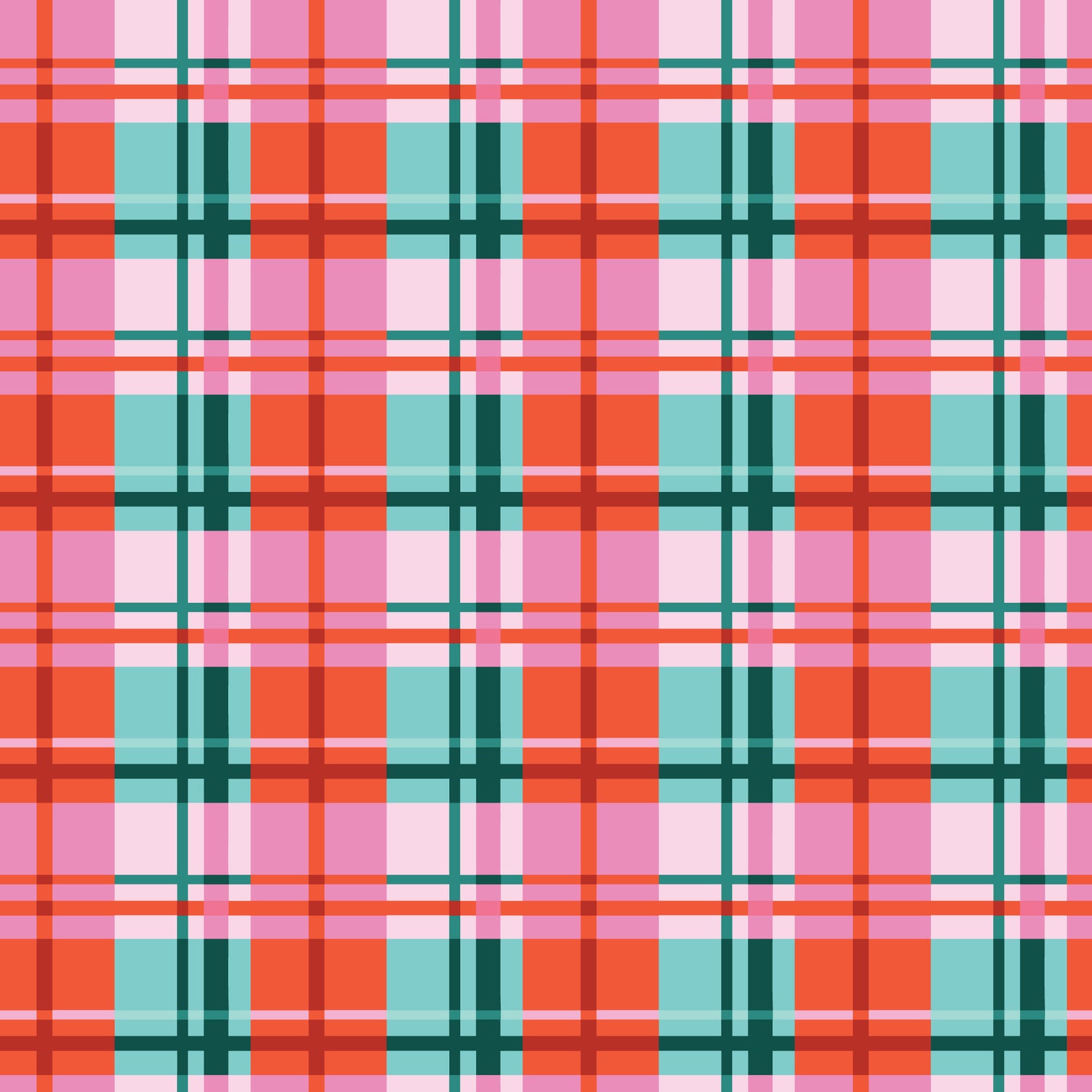 JOLLY TIDINGS || Christmas Plaid | Multi || Organic Cotton Quilting Fabric