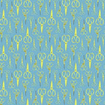 STITCH & GLOW || Crane Scissors Cyan || Cotton Quilting Fabric