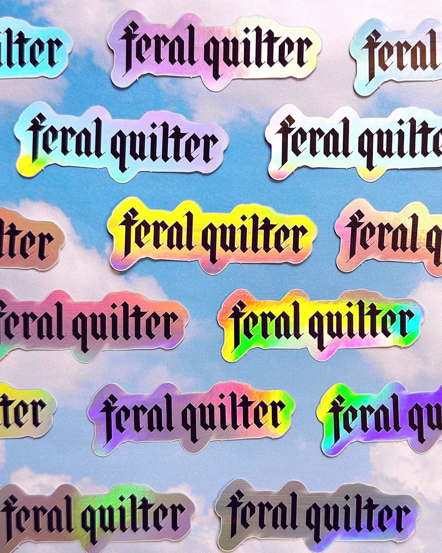 Feral quilter sticker