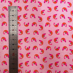 Pink Krevett cotton coupon: Krevett rose