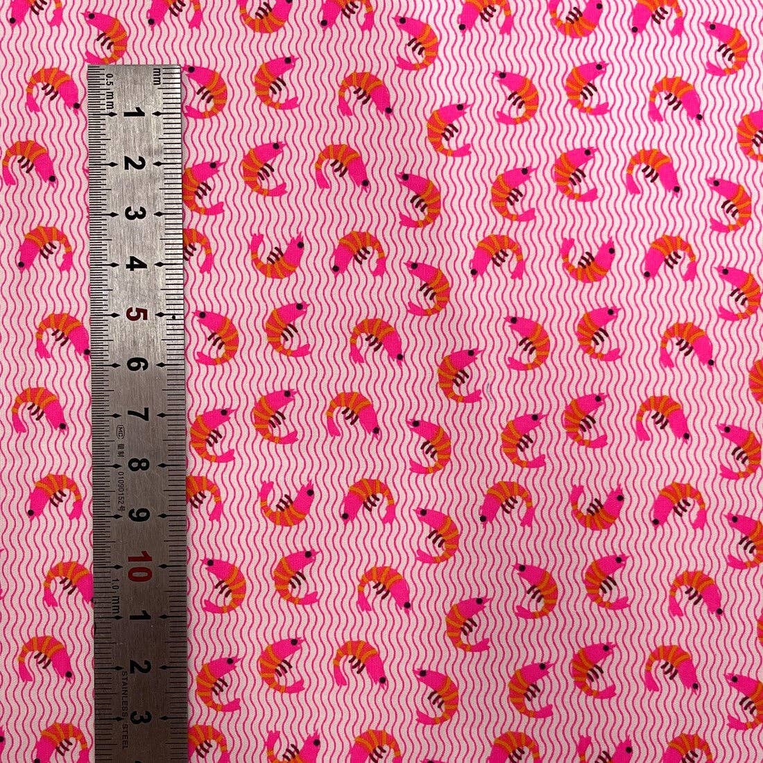 Pink Krevett cotton coupon: Krevett rose