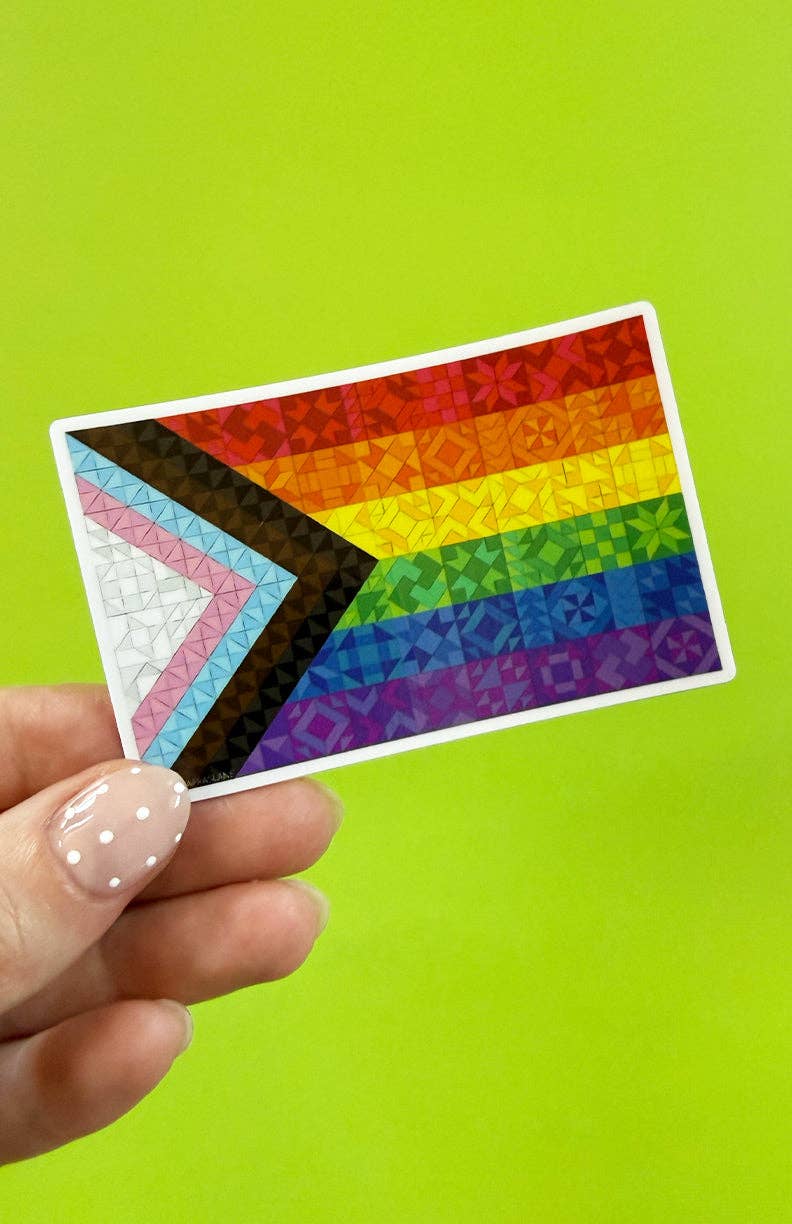 Quilty Pride Flag Sticker: Default Title