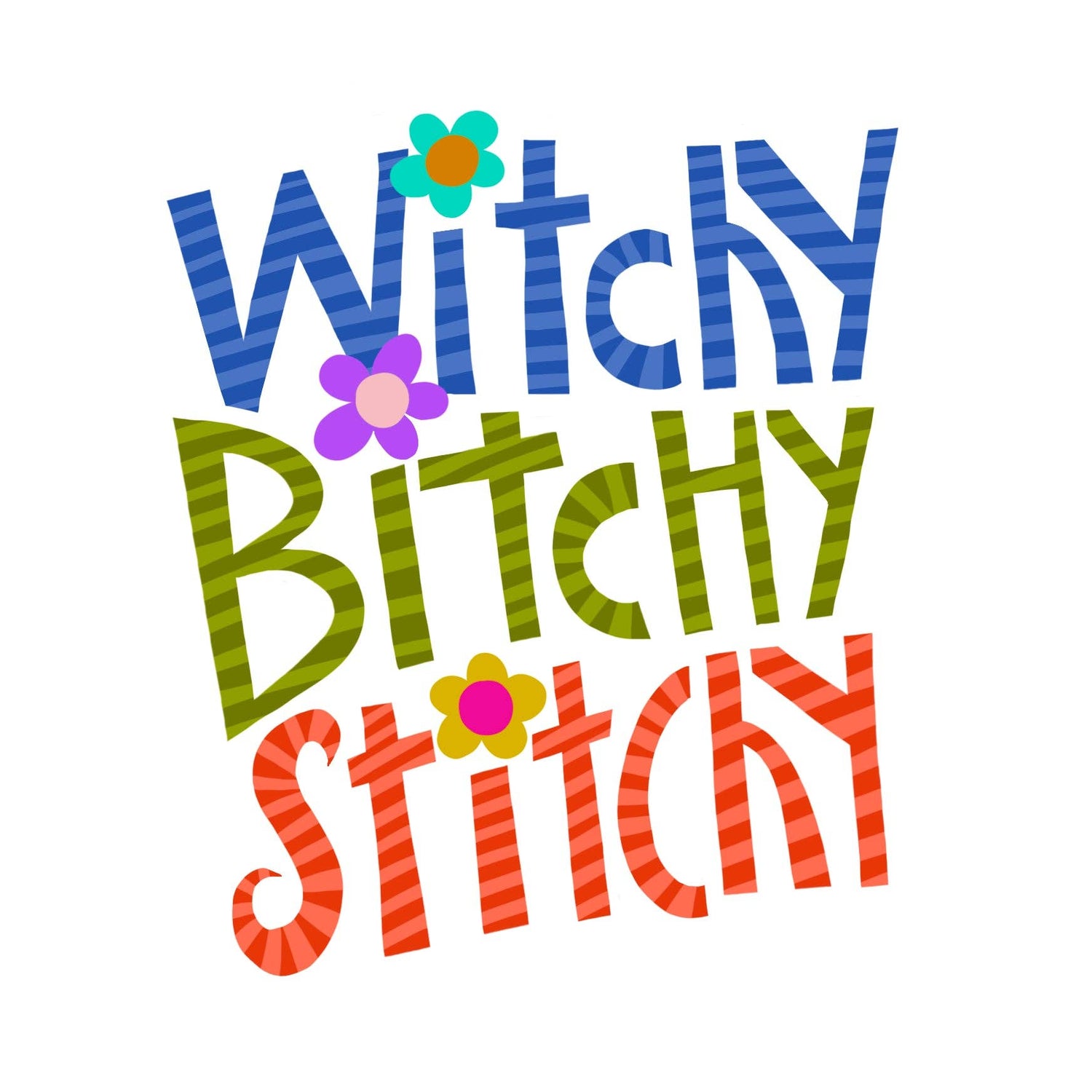 Witchy Bitchy Stitchy Sticker | Fish Museum