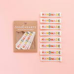 Handmade Woven Sewing Labels - Muted Colors