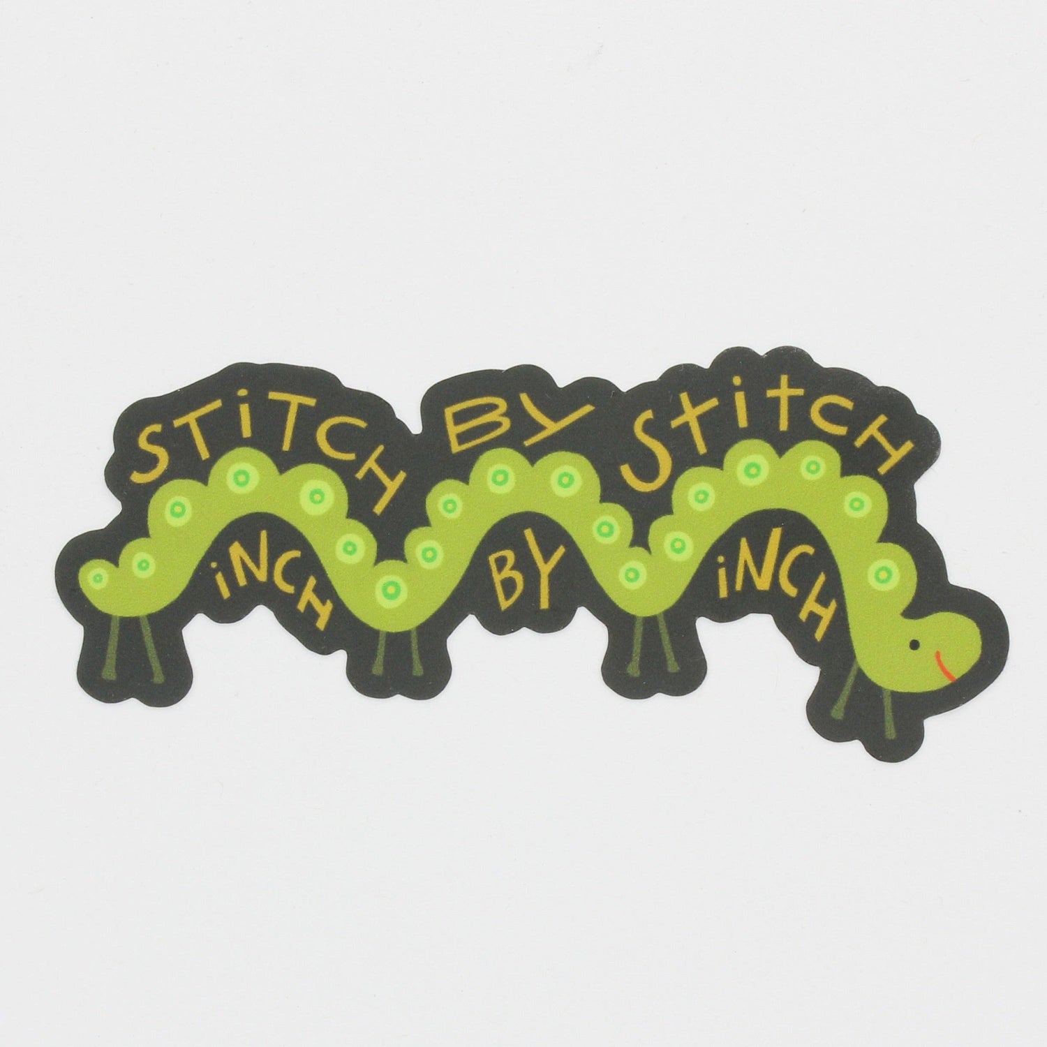 Stitch by Stitch, Inch by Inch Sticker | Fish Museum