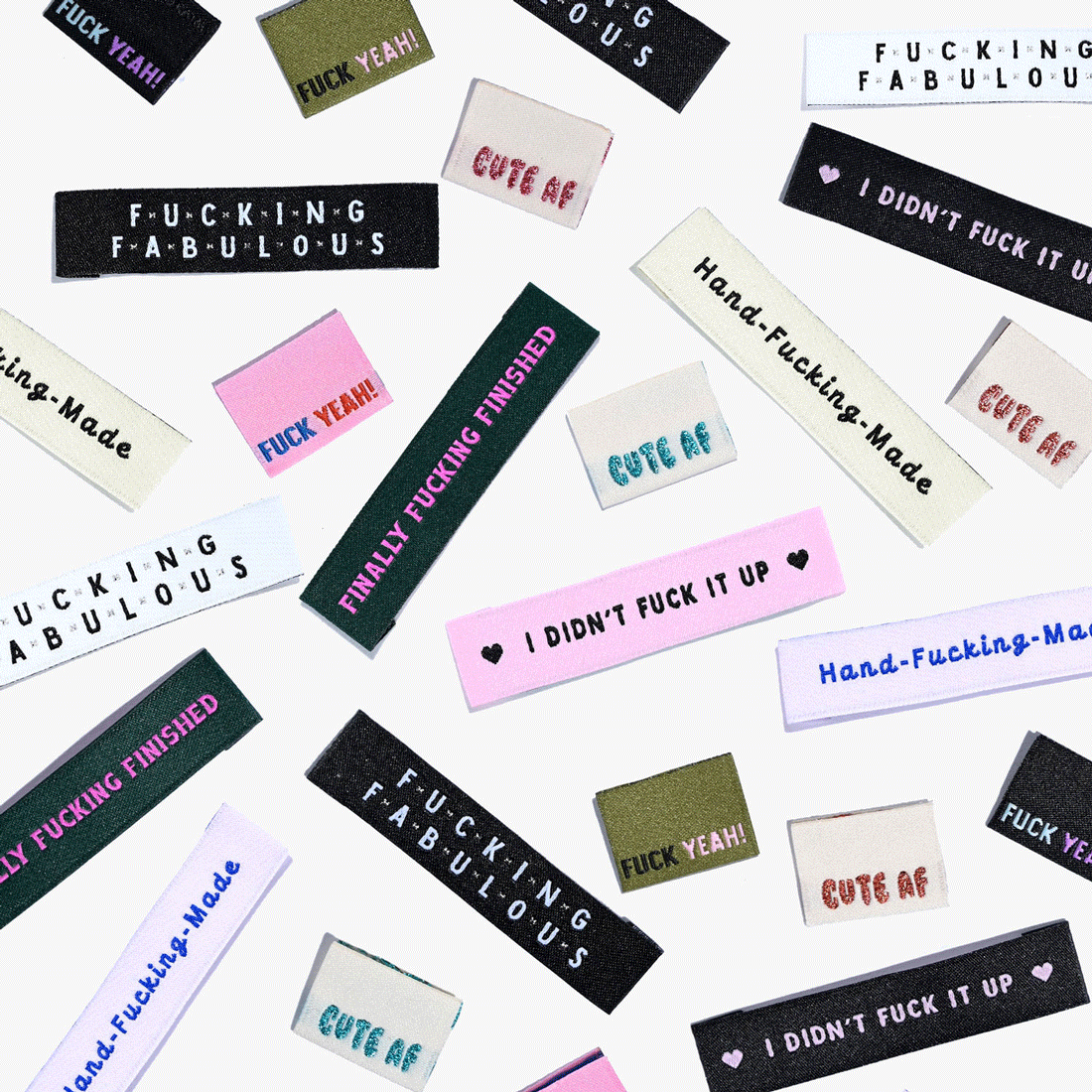 Finally Fucking Finished Woven Labels | 6 labels