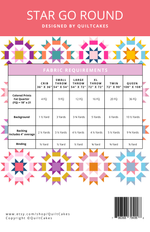 Star Go Round Quilt Pattern Printed