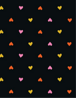 PREORDER TRINKETRY || Hearts Black || Cotton Quilting Fabric