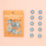 Blue Daisy Small 5/8" Buttons