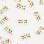 Made by Grandma Woven Sewing Labels Rainbow Colors