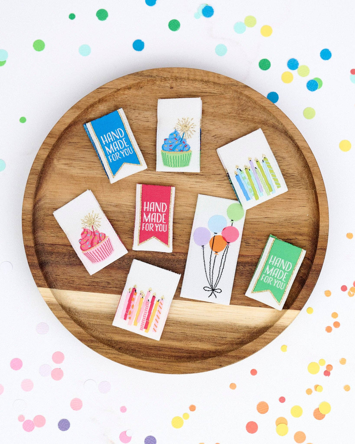 Happy Birthday - Woven Label Pack - 8 PACK