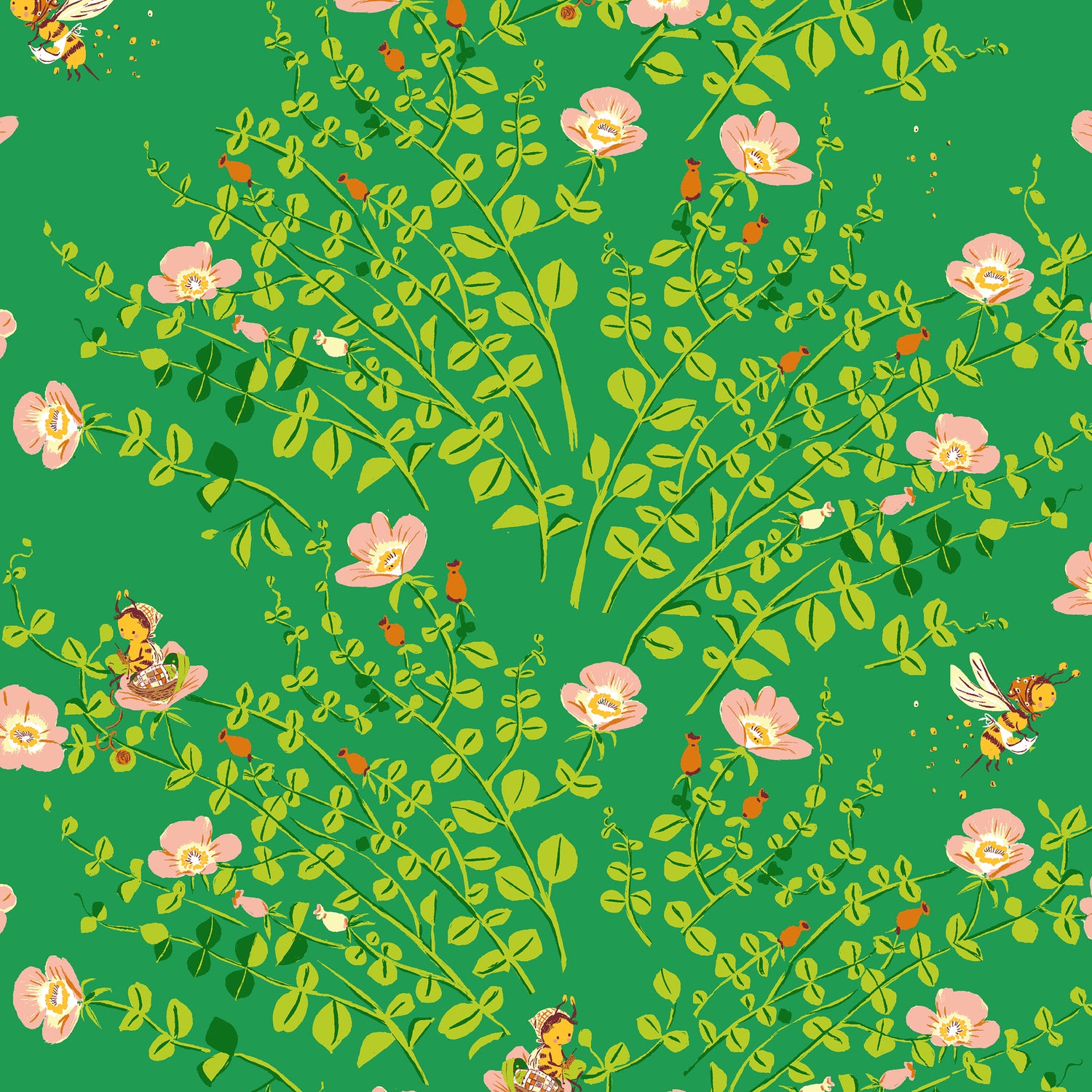 PREORDER Heather Ross Favorites || Nanny Bee Jade || Cotton Quilting Fabric