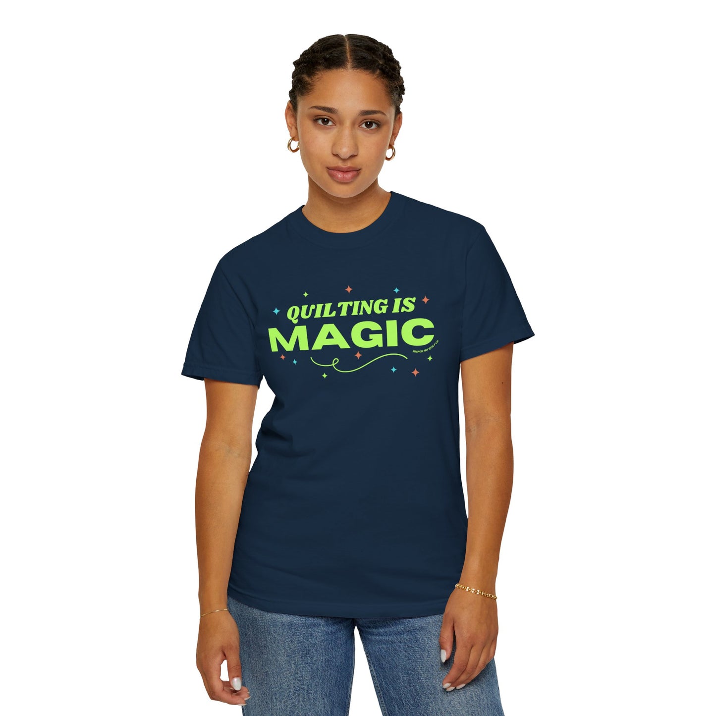 "Quilting Is Magic" Unisex Garment-Dyed T-shirt