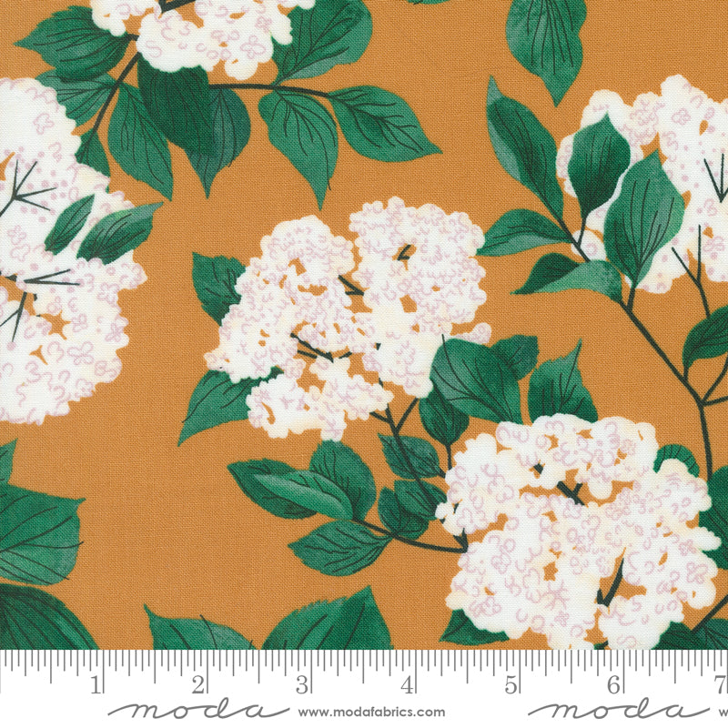 Love Letter || Elderberry Blossoms Amber || Cotton Quilting Fabric