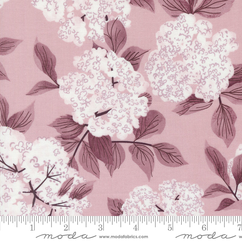 Love Letter || Elderberry Blossoms Mauve || Cotton Quilting Fabric