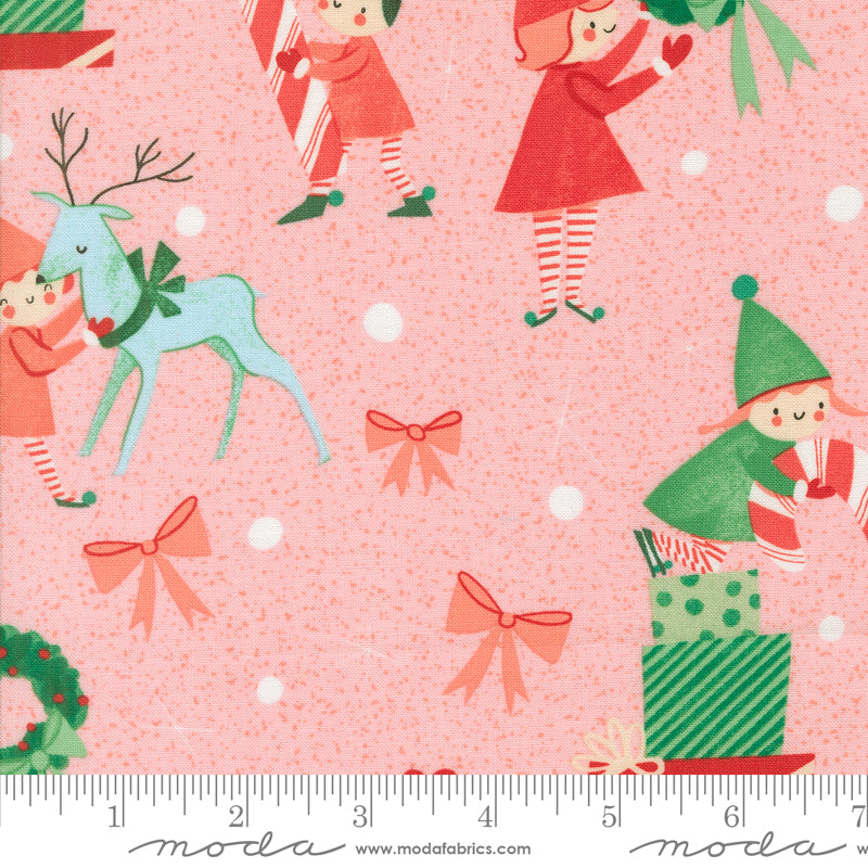 Tiny Christmas || Elves Cotton Candy || Cotton Quilting Fabric